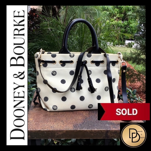 Dooney & Bourke Handbags - Rare D&B Signature Tassel Tote Canvas & Leather